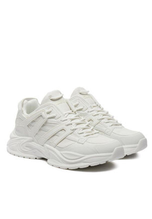 Guess Sneakersy Belluno Low FMTBEL ELE12 Biały. Kolor: biały. Materiał: skóra