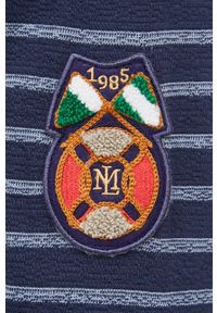 La Martina bluza bawełniana męska kolor granatowy z kapturem z aplikacją. Typ kołnierza: kaptur. Kolor: niebieski. Materiał: bawełna. Wzór: aplikacja #3