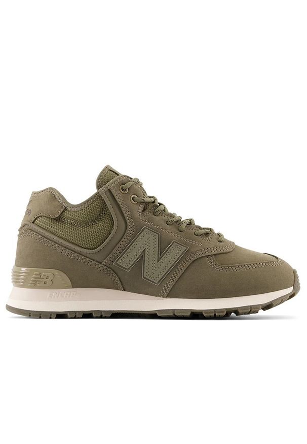 Buty New Balance U574HMO - zielone. Kolor: zielony. Materiał: skóra, materiał, guma. Szerokość cholewki: normalna. Sezon: zima. Model: New Balance 574