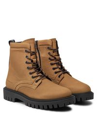 TOMMY HILFIGER - Tommy Hilfiger Trapery Casual Hilfiger Chunk Z Nbk Boot FM0FM05149 Brązowy. Okazja: na co dzień. Kolor: brązowy. Materiał: skóra, nubuk. Styl: casual #7