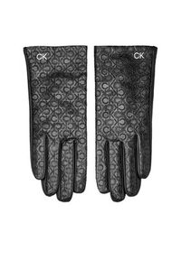 Calvin Klein Rękawiczki Damskie Re-Lock Emb/Deb Leather Gloves K60K611165 Czarny. Kolor: czarny. Materiał: skóra
