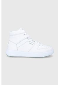 GANT - Gant buty skórzane Palbro kolor biały. Nosek buta: okrągły. Zapięcie: sznurówki. Kolor: biały. Materiał: skóra