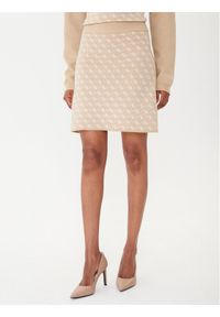 Guess Spódnica ołówkowa W5BD81 Z3JD2 Beżowy Slim Fit. Kolor: beżowy. Materiał: syntetyk