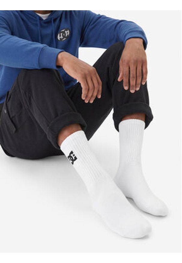 DC Shoes Skarpety długie AS_DC_01W_SS25 (3-PACK) Biały. Kolor: biały. Materiał: bawełna