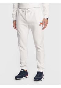 Ellesse Spodnie dresowe Ovest SHS01763 Biały Regular Fit. Kolor: biały. Materiał: bawełna