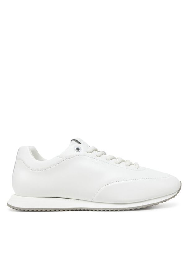 Calvin Klein Sneakersy Runner Lace Up - Lth HW0HW02396 Biały. Kolor: biały. Materiał: skóra