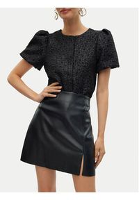 Vero Moda Spódnica z imitacji skóry Nelly 10322469 Czarny Regular Fit. Kolor: czarny. Materiał: skóra #4