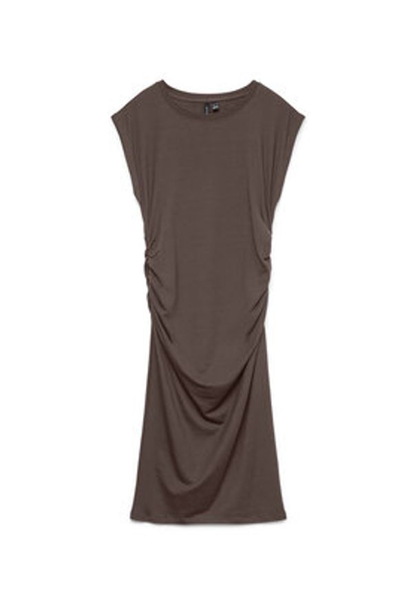 Vero Moda Sukienka koktajlowa Sarah 10346941 Brązowy ciemny Slim Fit. Kolor: brązowy. Materiał: lyocell. Styl: wizytowy