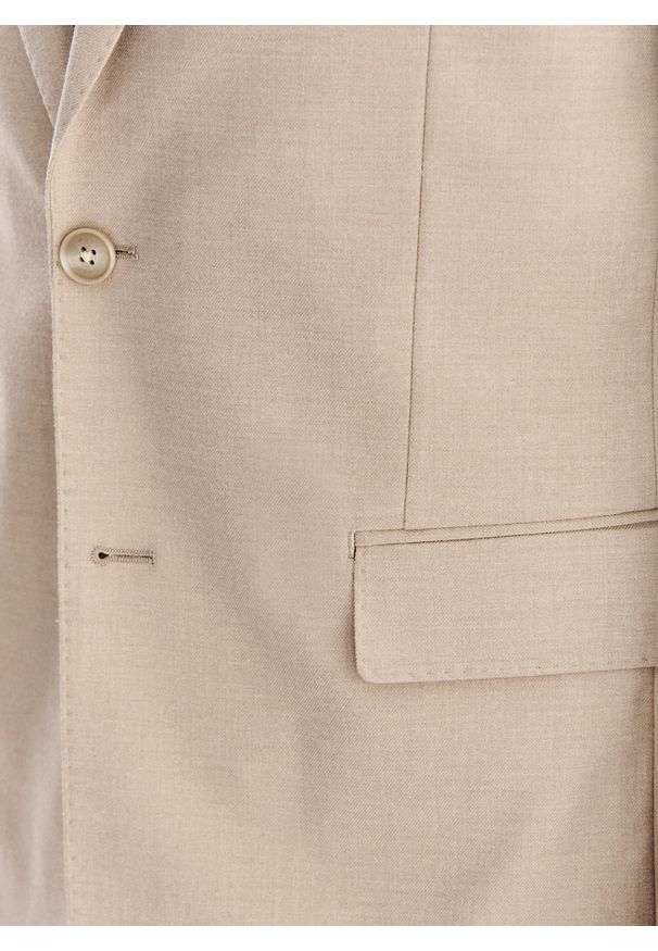 Pako Lorente - PAKO LORENTE – Beżowa marynarka męska. Kolor: szary, beżowy, brązowy. Materiał: poliester, wiskoza, elastan. Sezon: jesień