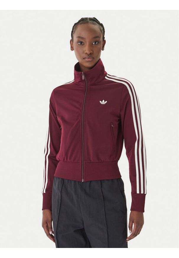 Adidas - adidas Bluza Firebird Classic KQ6532 Fioletowy Regular Fit. Kolor: czerwony. Materiał: syntetyk