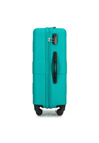 Wittchen - Średnia walizka z ABS-u tłoczona. Kolor: turkusowy. Materiał: guma. Wzór: geometria. Styl: klasyczny #6