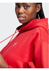 Adidas - adidas Bluza adicolor Trefoil IP0585 Czerwony Oversize. Kolor: czerwony. Materiał: bawełna #3