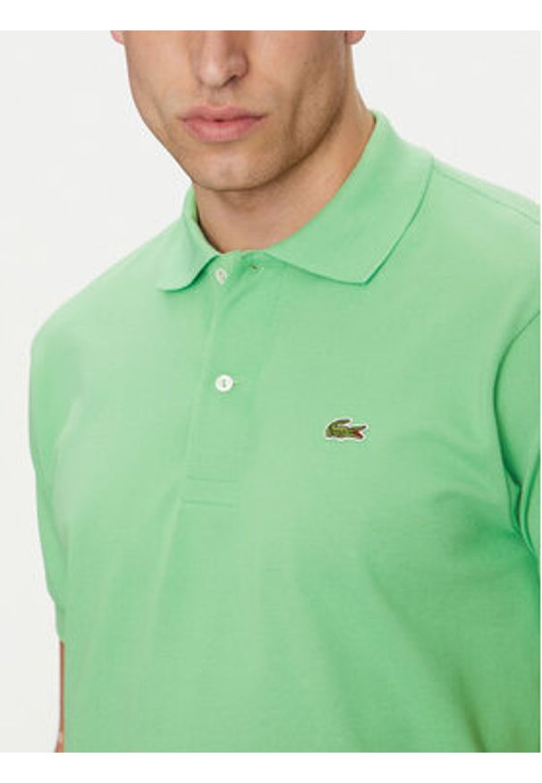 Lacoste Polo L1212 Zielony Regular Fit. Typ kołnierza: polo. Kolor: zielony. Materiał: bawełna
