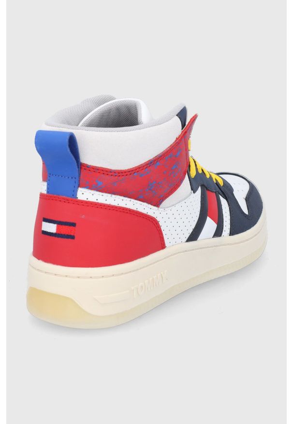 Tommy Jeans - Buty skórzane. Zapięcie: sznurówki. Kolor: niebieski. Materiał: skóra
