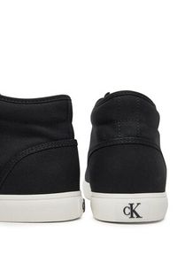 Calvin Klein Jeans Sneakersy Ess Vulc Mid Mg Canvas YM0YM01210 Czarny. Kolor: czarny. Materiał: materiał