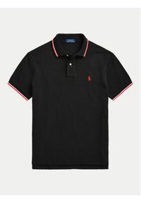 Polo Ralph Lauren Polo Ssl 710842621001 Czarny Slim Fit. Typ kołnierza: polo. Kolor: czarny. Materiał: bawełna #4