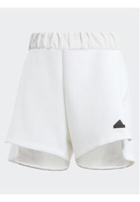 Adidas - adidas Szorty sportowe Z.N.E. IN5149 Biały Loose Fit. Kolor: biały. Materiał: bawełna #8