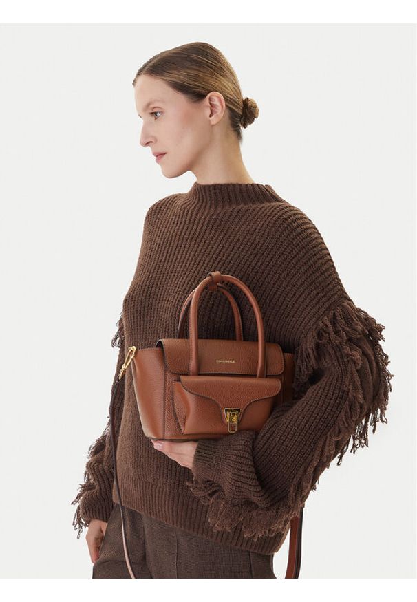 Coccinelle Torebka T8A Coccinelledouble Beat E1 T8A 18 03 01 Brązowy. Kolor: brązowy. Materiał: skórzane