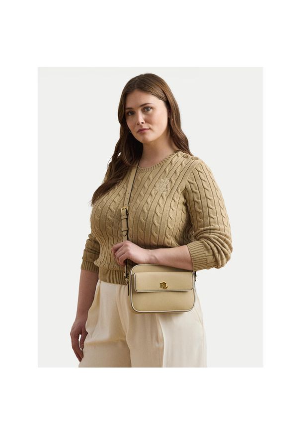 Lauren Ralph Lauren - Torebka LAUREN RALPH LAUREN. Kolor: beżowy