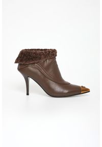 Pinko - Botki damskie skórzane Lucy 25 PINKO. Materiał: skóra #4