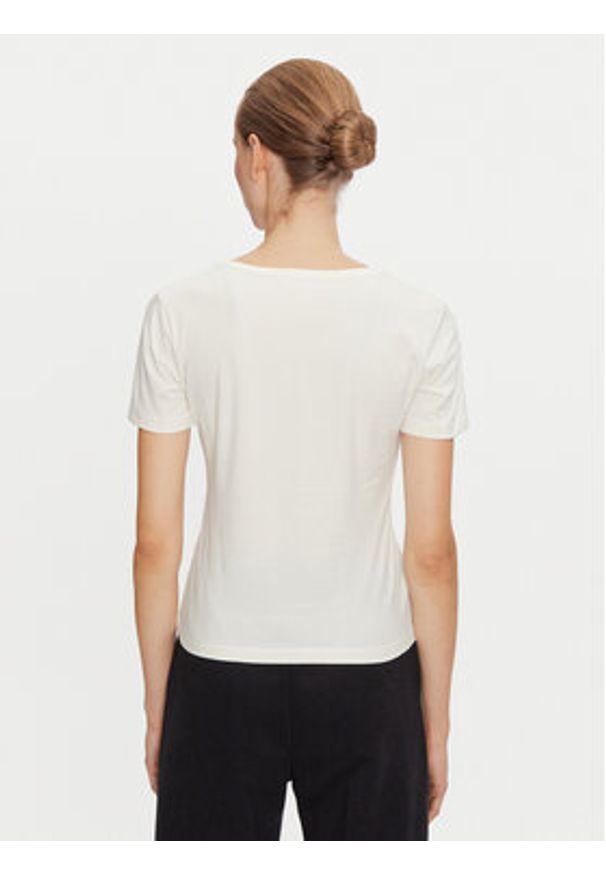 4f - 4F T-Shirt 4FWAW24TTSHF1649 Écru Slim Fit. Materiał: bawełna