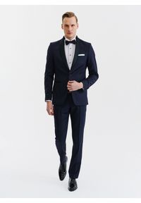 Pako Lorente - PAKO LORENTE – Spodnie smokingowe P000B-6S-002-G-S. Materiał: wełna. Wzór: gładki. Styl: młodzieżowy