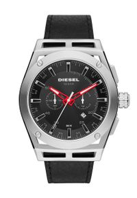 Diesel Zegarek DZ4543 męski kolor srebrny. Kolor: srebrny. Materiał: skóra, materiał