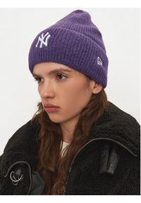 New Era Czapka New York Yankees Wide Cuff Knit Beanie 60580752 Fioletowy. Kolor: fioletowy. Materiał: materiał, poliester