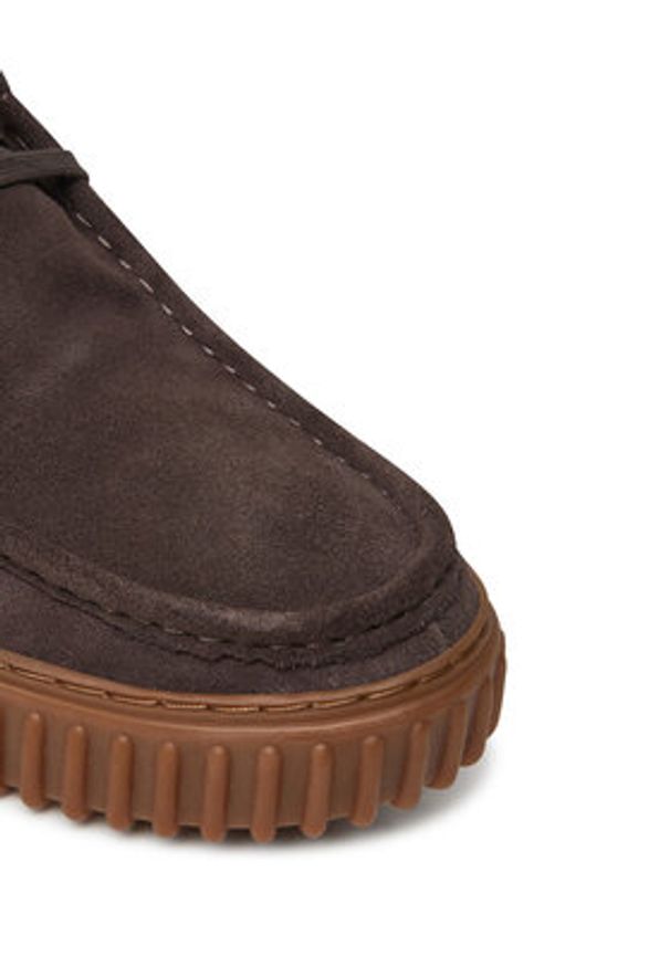 Clarks Półbuty Torhill Lo 26181386 Brązowy. Kolor: brązowy. Materiał: skóra