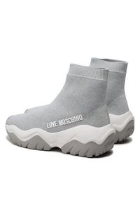 Love Moschino - LOVE MOSCHINO Sneakersy JA15574G1GIZS902 Szary. Kolor: szary. Materiał: materiał