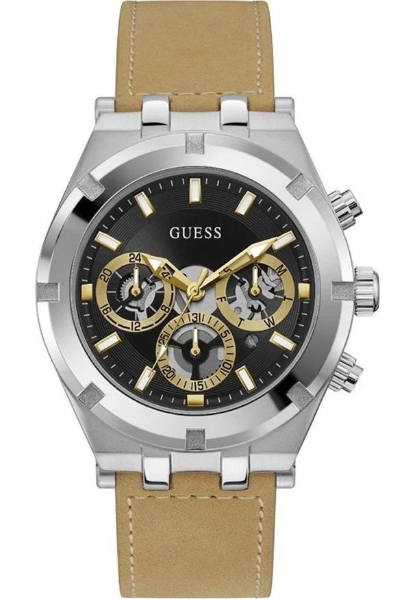 Zegarek Guess Zegarek męski Guess GW0262G1 beżowy. Kolor: beżowy