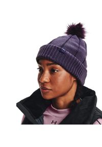 Under Armour - Damska Czapka Around Town CGI Beanie. Kolor: fioletowy