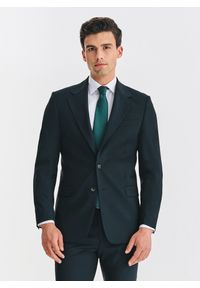 Pako Lorente - PAKO LORENTE - Wełniany zielony garnitur męski. Kolor: zielony. Materiał: wełna #3