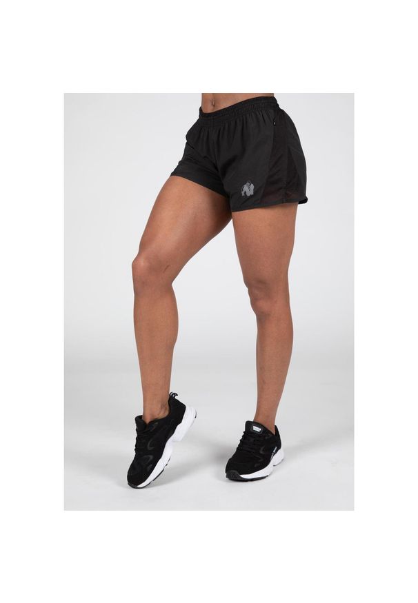 GORILLA WEAR - Portland 2-In-1 Szorty - Czarny. Kolor: czarny. Sport: fitness