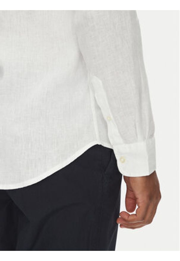 Aeronautica Militare Koszula 251CA1239CT3089 Biały Regular Fit. Kolor: biały. Materiał: len