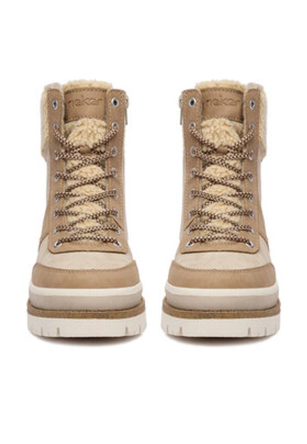 Rieker Trzewiki CEO-Y6230-62 Beżowy. Kolor: beżowy. Materiał: materiał