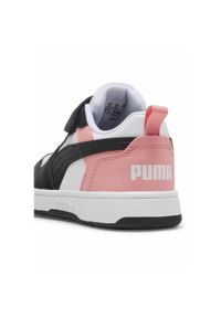 Puma - Dziecięce sneakersy PUMA Rebound V6 Lo PUMA White Black Pink Fruit. Kolor: biały, wielokolorowy, różowy, czarny