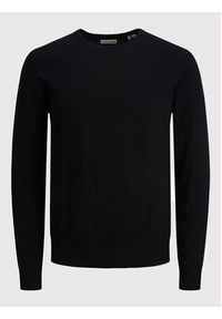 Jack & Jones Sweter Emil 12208364 Czarny Regular Fit. Kolor: czarny. Materiał: bawełna #6