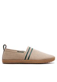 TOMMY HILFIGER - Tommy Hilfiger Espadryle Hilfiger Espadrille C Chambray FM0FM04982 Beżowy. Kolor: beżowy