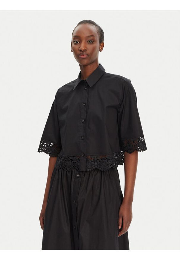 TwinSet - TWINSET Koszula 251TT2093 Czarny Loose Fit. Kolor: czarny. Materiał: bawełna
