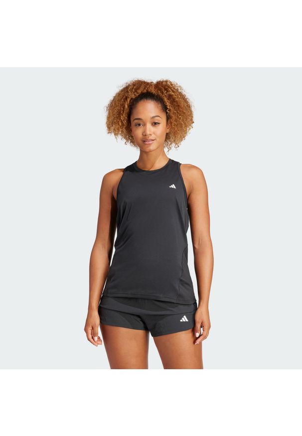 Adidas - Koszulka bez rękawów Designed for Training. Kolor: czarny. Materiał: materiał. Długość rękawa: bez rękawów. Wzór: gładki. Sport: fitness