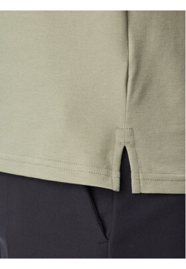 Calvin Klein Polo LV04LC254G Khaki Slim Fit. Typ kołnierza: polo. Kolor: brązowy. Materiał: bawełna