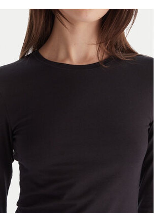 Hunkemöller Bluzka Soft 302729 Czarny Slim Fit. Kolor: czarny. Materiał: bawełna