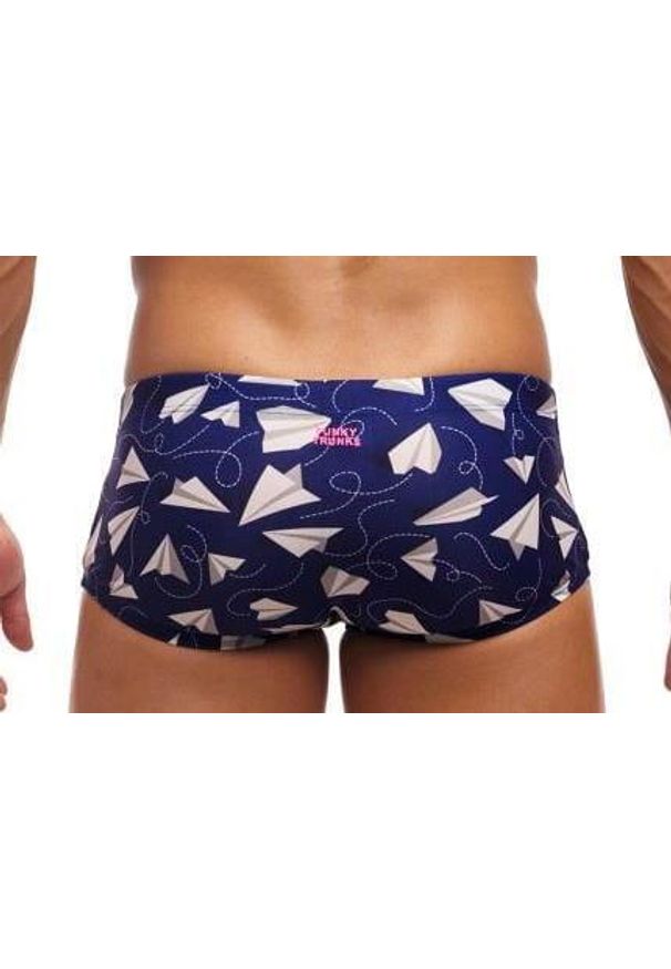FUNKY TRUNKS - Kąpielówki Funky Trunks Paper Plain - trunki męskie. Kolor: biały, wielokolorowy, niebieski
