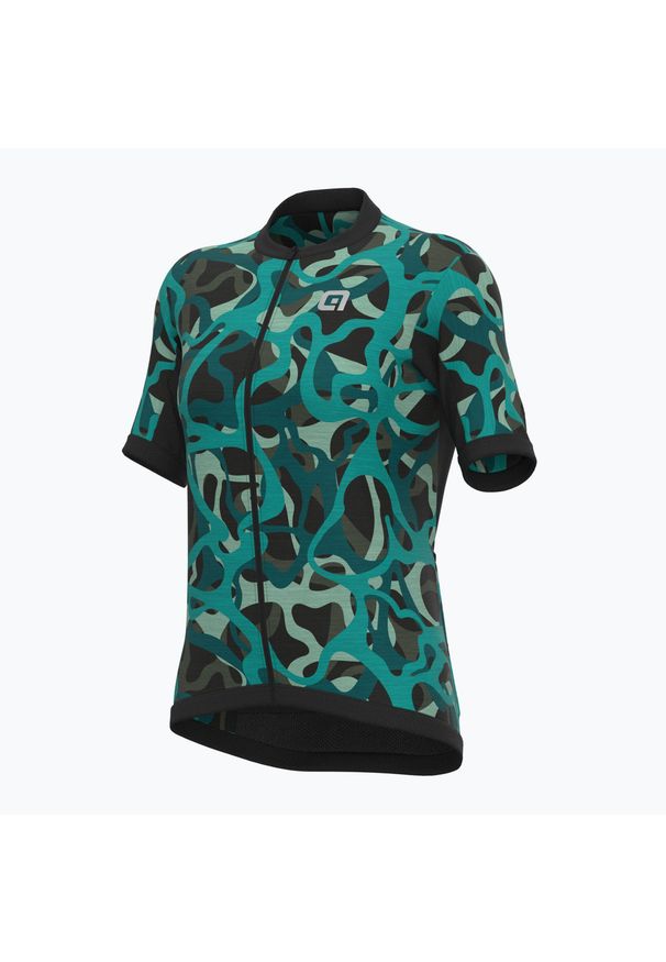 ALÉ CYCLING - Koszulka rowerowa damska Alé Maglia Donna MC Woodland. Kolor: zielony. Sport: kolarstwo