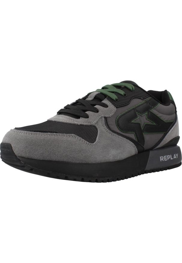 Replay - Buty REPLAY RS9I0003T Szary. Kolor: szary. Materiał: tkanina, skóra. Sport: turystyka piesza