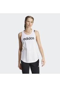 Adidas - LOUNGEWEAR Essentials Loose Logo Tank Top. Kolor: biały, czarny, wielokolorowy