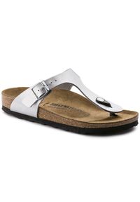 Japonki damskie Birkenstock Gizeh BF. Kolor: srebrny. Sezon: lato. Styl: sportowy, młodzieżowy