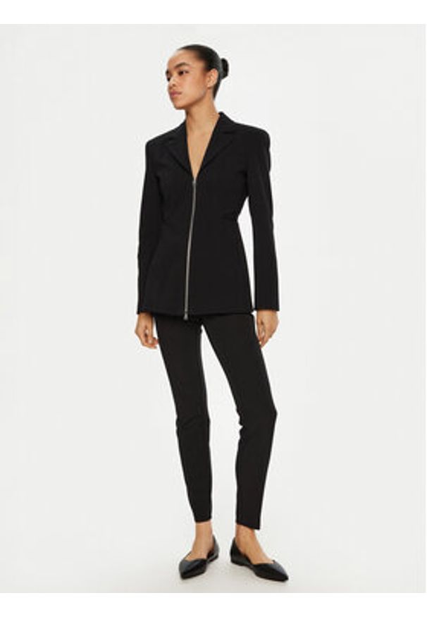 Hugo - HUGO Marynarka Azera-1 50540392 Czarny Regular Fit. Kolor: czarny. Materiał: syntetyk