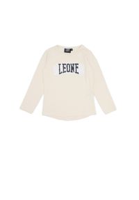 LEONE 1947 APPAREL - Dziewczęcy t-shirt Leone z długim rękawem i cekinami w kolorze Super Grey. Kolor: biały. Długość rękawa: długi rękaw. Długość: długie. Sport: joga i pilates
